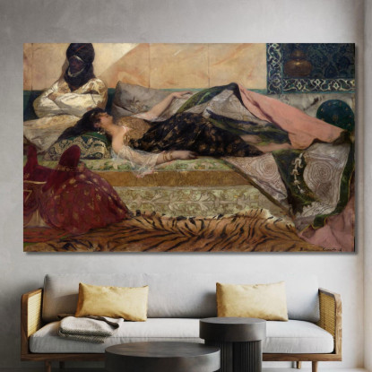 Odalisca 2 Jean-Joseph-Benjamin Constant jjb14 quadro stampato su tela