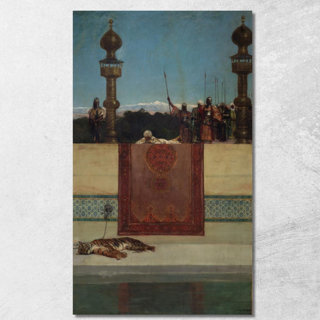 La Tigre Del Sultano Jean-Joseph-Benjamin Constant jjb26 quadro stampato su tela