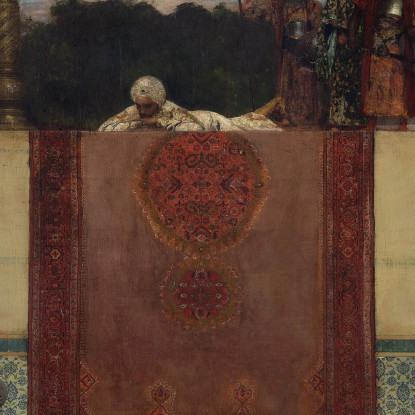 La Tigre Del Sultano Jean-Joseph-Benjamin Constant jjb26 quadro stampato su tela