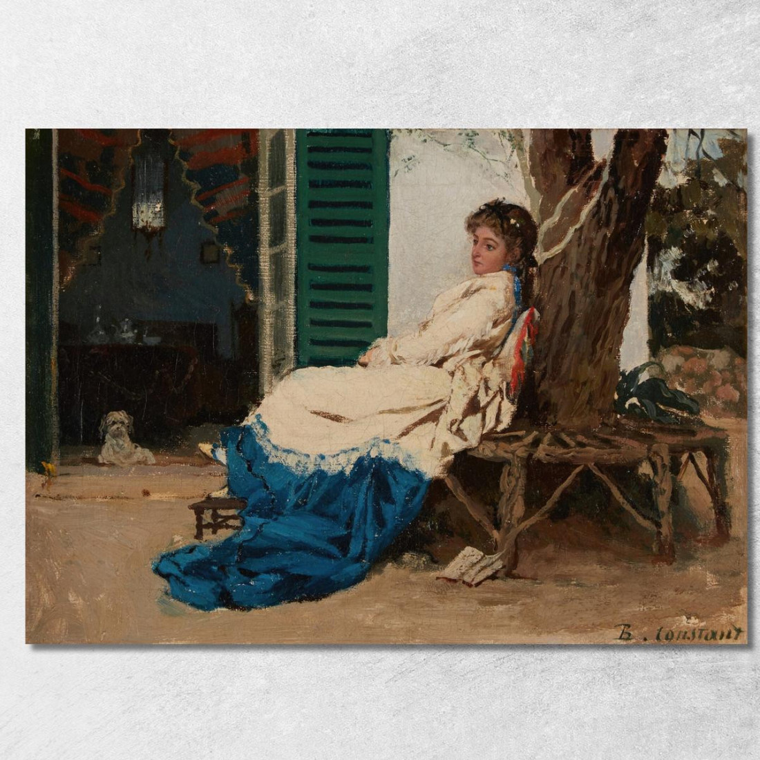 Giovane Donna In Un Giardino Jean-Joseph-Benjamin Constant jjb29 quadro stampato su tela Giovane Donna In Un Giardino Jean-Joseph-Benjamin Constant jjb29 quadro stampato su tela