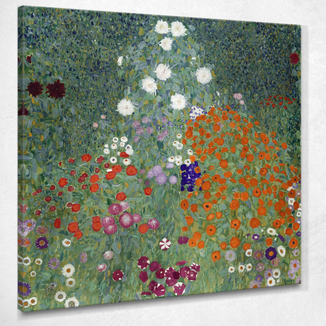 Giardino Di Campagna Con Girasoli Gustav Klimt kg16 quadro stampato su tela Giardino Di Campagna Con Girasoli Gustav Klimt kg16 quadro stampato su tela