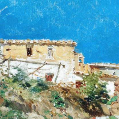 Un Paesaggio Con Figura A Sagunto Valencia Joaquín Sorolla jsr1 quadro stampato su tela