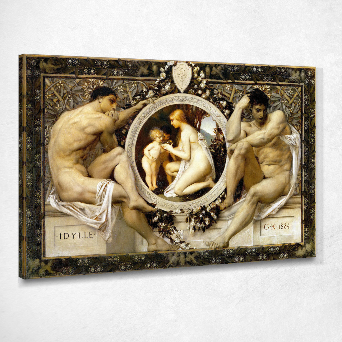 Idillio Gustav Klimt kg22 quadro stampato su tela Idillio Gustav Klimt kg22 quadro stampato su tela