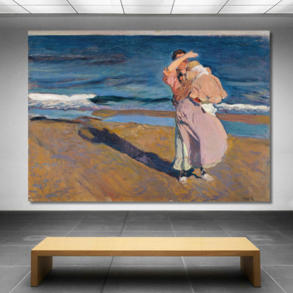 Pescatrice Con Suo Figlio Joaquín Sorolla jsr40 quadro stampato su tela