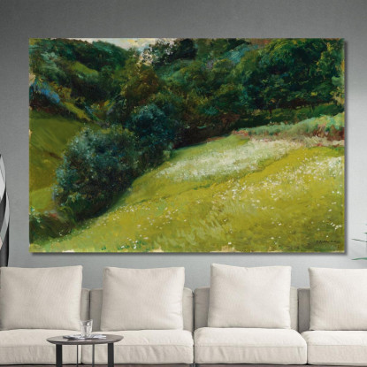Prado De Asturias Campo San Esteban De Pravia Nelle Asturie San Esteban De Pravia Joaquín Sorolla jsr88 quadro stampato su tela