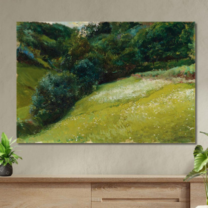 Prado De Asturias Campo San Esteban De Pravia Nelle Asturie San Esteban De Pravia Joaquín Sorolla jsr88 quadro stampato su tela