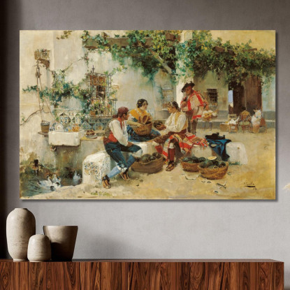 Vendita Di Meloni Joaquín Sorolla jsr98 quadro stampato su tela