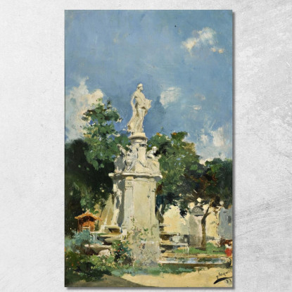 La Fontana Di Apollo Madrid Joaquín Sorolla jsr105 quadro stampato su tela