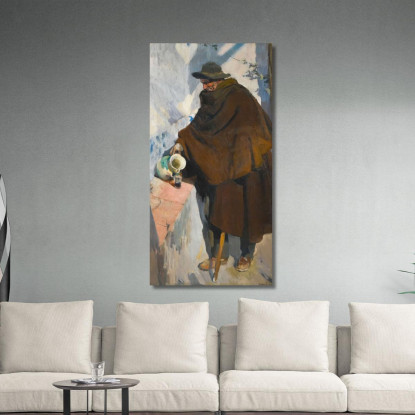 Vecchio Castigliano Servire Vino Il Vecchio Di Castiglia Joaquín Sorolla jsr118 quadro stampato su tela