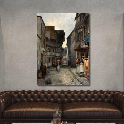 Una Strada A Landerneau Johan Barthold Jongkind jbj2 quadro stampato su tela