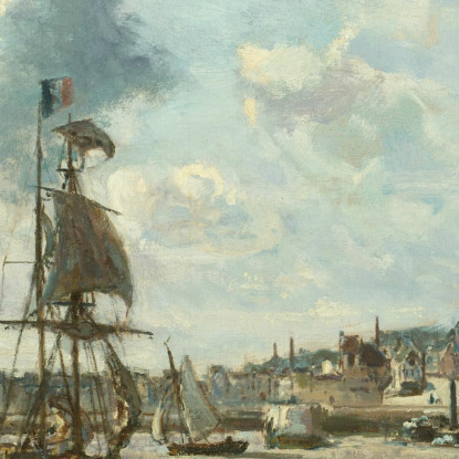 Ingresso Al Porto Di Honfleur Johan Barthold Jongkind jbj21 quadro stampato su tela