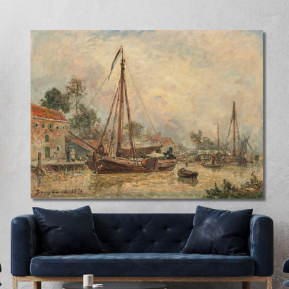 Dintorni Di Dordrecht 2 Johan Barthold Jongkind jbj22 quadro stampato su tela