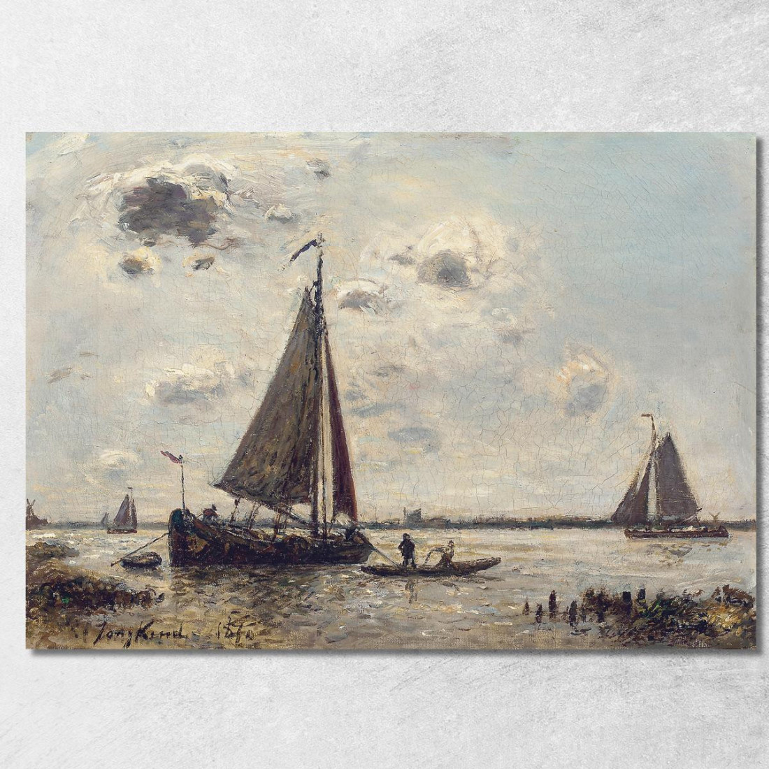 Dintorni Di Dordrecht Johan Barthold Jongkind jbj23 quadro stampato su tela