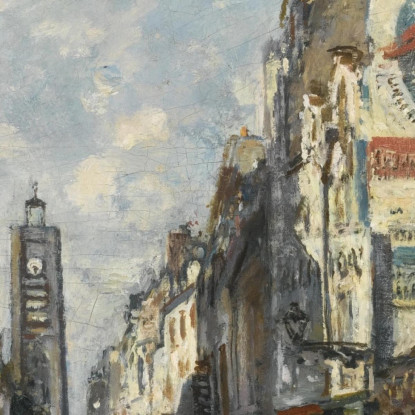 Rue Saint-Jacques Parigi Johan Barthold Jongkind jbj31 quadro stampato su tela