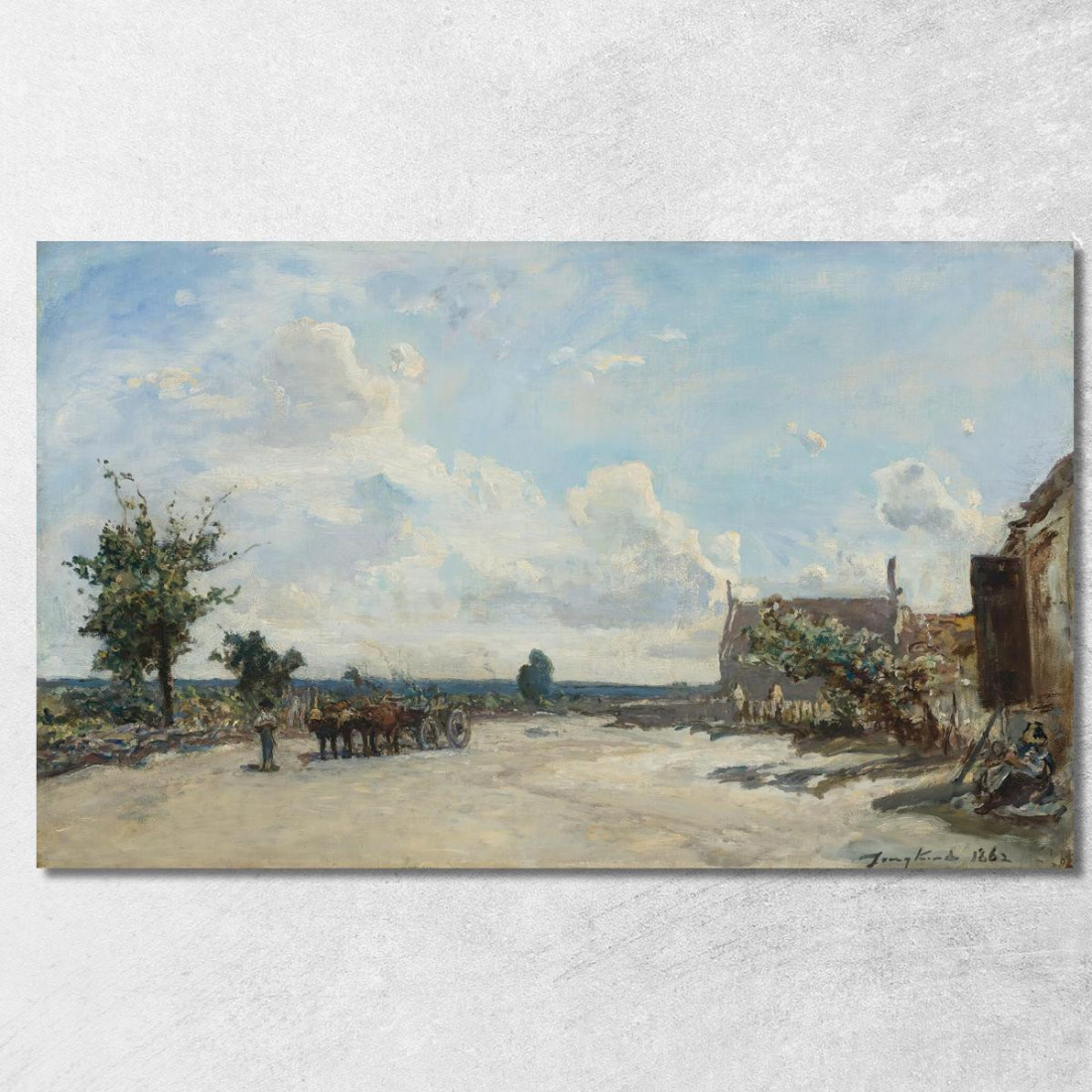 Strada A Saint-Parize-Le-Châtel Vicino A Nevers Johan Barthold Jongkind jbj60 quadro stampato su tela Strada A Saint-Parize-Le-Châtel Vicino A Nevers Johan Barthold Jongkind jbj60 quadro stampato su tela