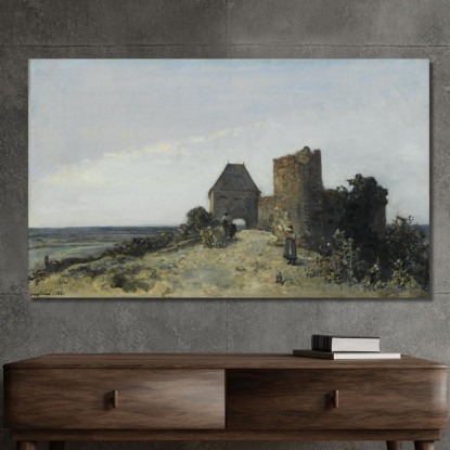 Rovine Del Castello Di Rosemont Johan Barthold Jongkind jbj61 quadro stampato su tela