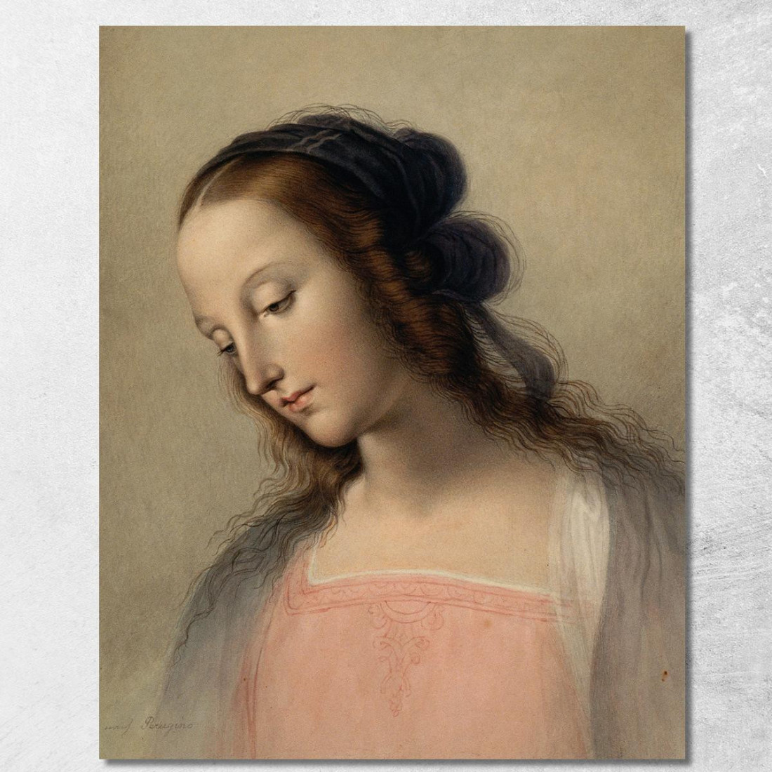 Madonna Johann Peter Krafft jpk42 quadro stampato su tela Madonna Johann Peter Krafft jpk42 quadro stampato su tela