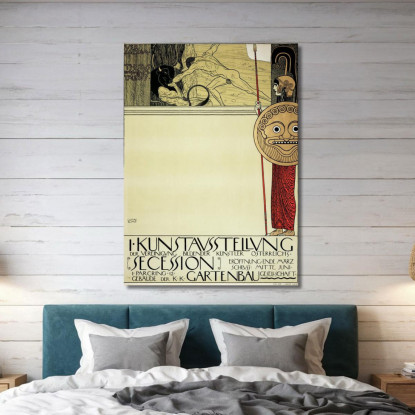 Manifesto Per La Prima Mostra D'Arte Del Movimento Della Secessione Gustav Klimt kg51 quadro stampato su tela
