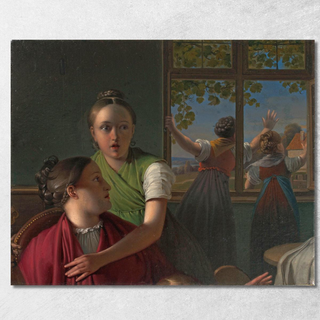 Quattro Ragazze In Una Stanza Johann Peter Krafft jpk51 quadro stampato su tela Quattro Ragazze In Una Stanza Johann Peter Krafft jpk51 quadro stampato su tela