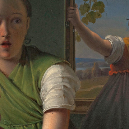Quattro Ragazze In Una Stanza Johann Peter Krafft jpk51 quadro stampato su tela