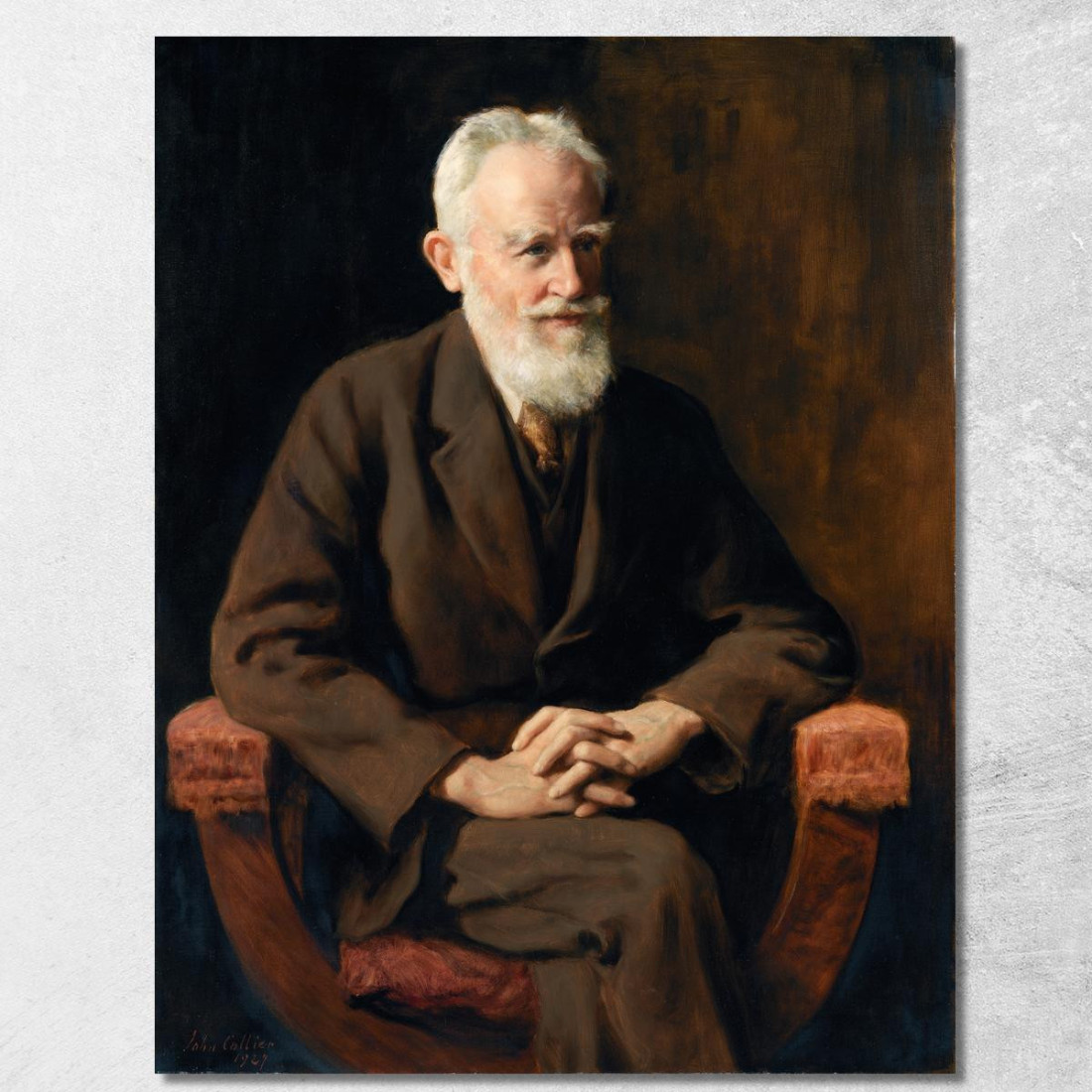 Ritratto Di George Bernard Shaw 1856-1950 Drammaturgo John Collier jcl15 quadro stampato su tela Ritratto Di George Bernard Shaw 1856-1950 Drammaturgo John Collier jcl15 quadro stampato su tela