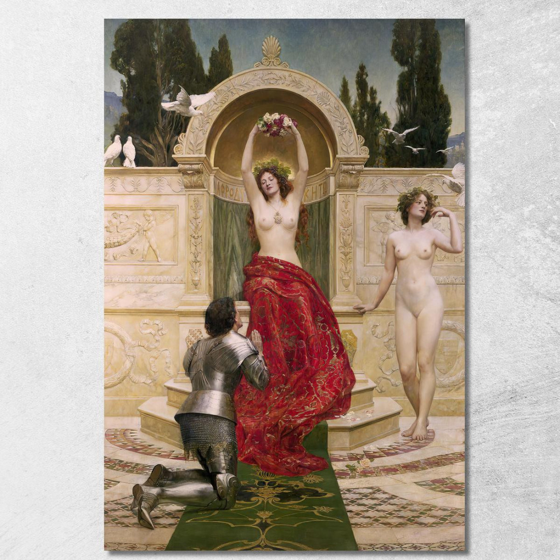 Tannhäuser Sul Venusberg John Collier jcl19 quadro stampato su tela