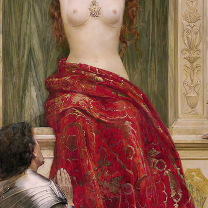 Tannhäuser Sul Venusberg John Collier jcl19 quadro stampato su tela