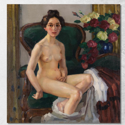 Sul Divano Ii Gusti Leo Putz lpz4 quadro stampato su tela