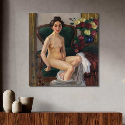 Sul Divano Ii Gusti Leo Putz lpz4 quadro stampato su tela