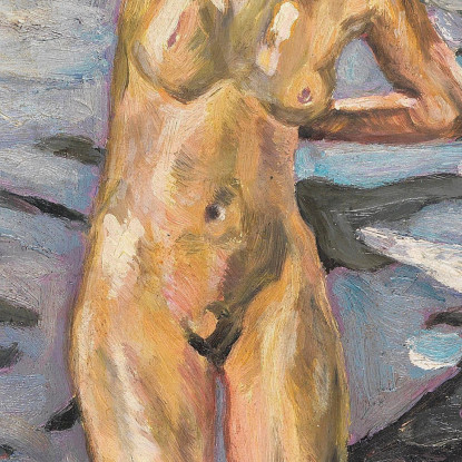 Fare Il Bagno In Piedi Nudo Femminile Leo Putz lpz5 quadro stampato su tela