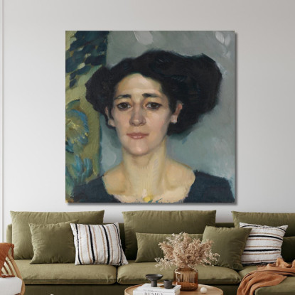 Ritratto Femminile Leo Putz lpz9 quadro stampato su tela