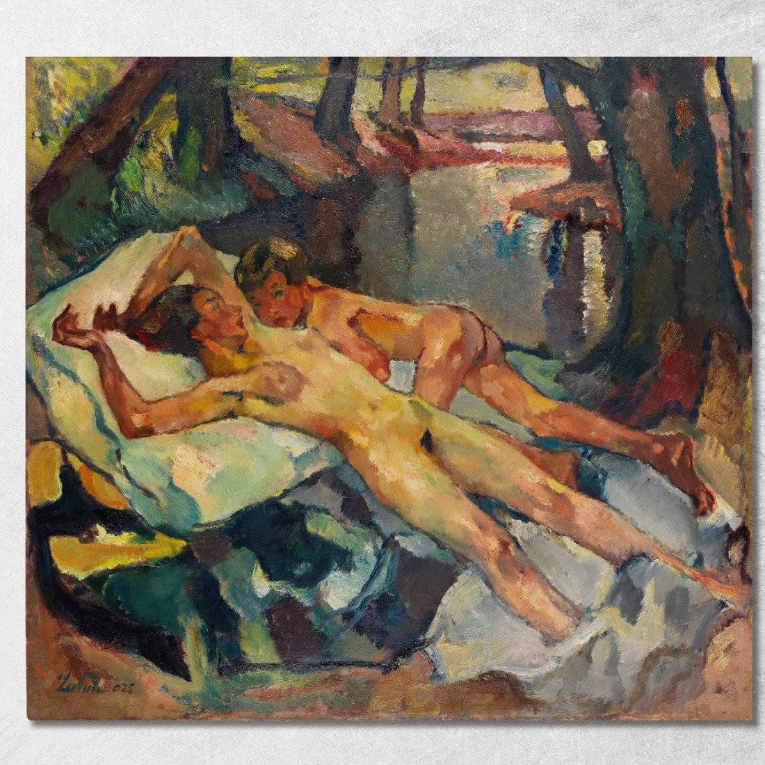 Una Giornata Estiva Leo Putz lpz12 quadro stampato su tela Una Giornata Estiva Leo Putz lpz12 quadro stampato su tela