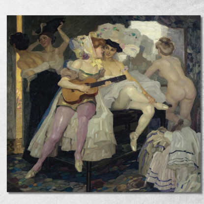 Dietro Le Quinte Leo Putz lpz20 quadro stampato su tela