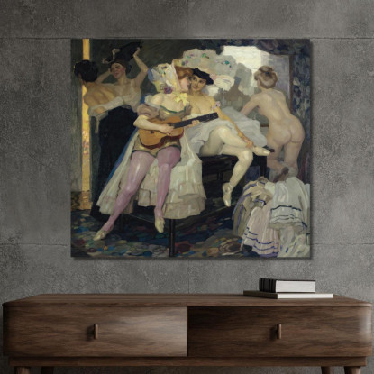 Dietro Le Quinte Leo Putz lpz20 quadro stampato su tela