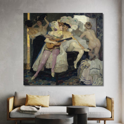 Dietro Le Quinte Leo Putz lpz20 quadro stampato su tela