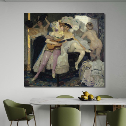 Dietro Le Quinte Leo Putz lpz20 quadro stampato su tela