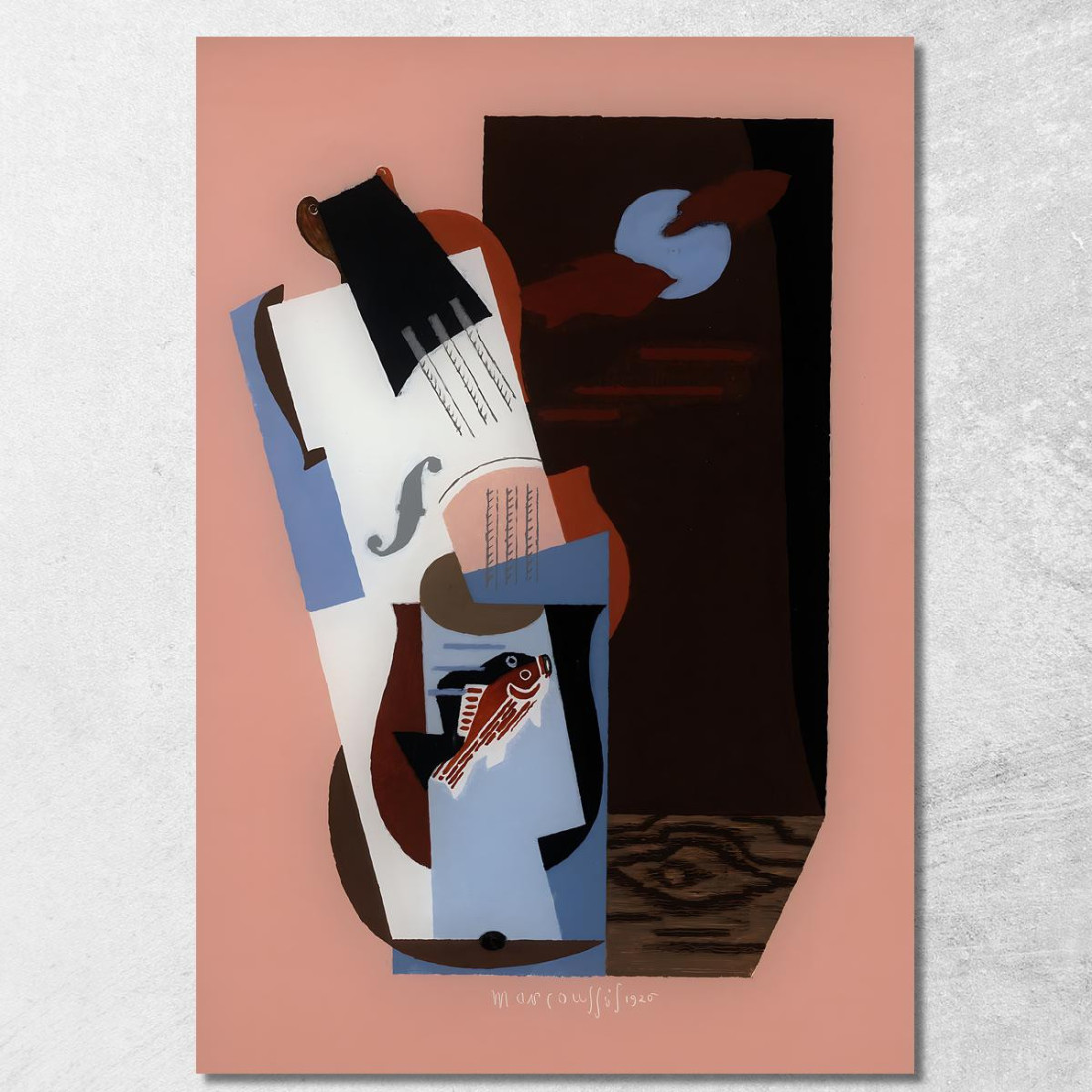 Pescare Louis Marcoussis lmr7 quadro stampato su tela Pescare Louis Marcoussis lmr7 quadro stampato su tela