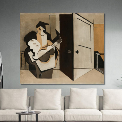 Musicista In Un Interno Louis Marcoussis lmr17 quadro stampato su tela