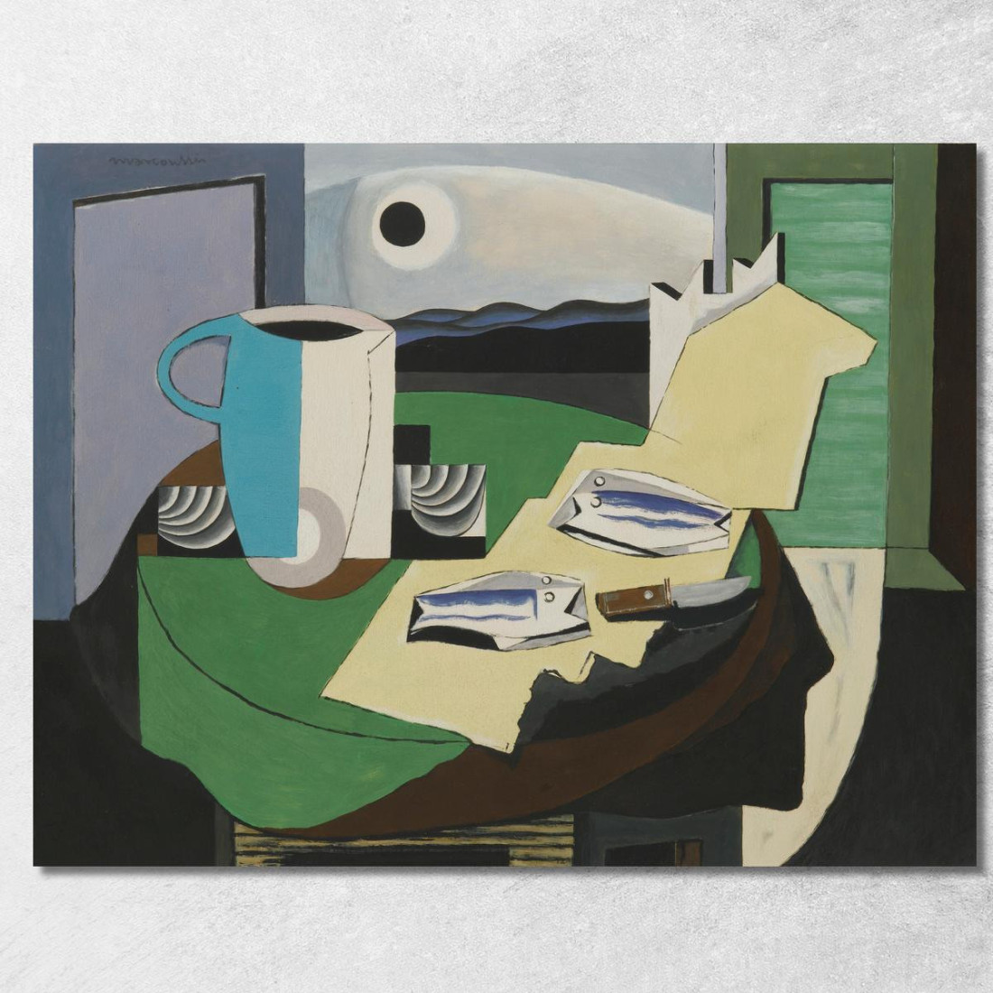 Natura Morta Con Pesci O Hyères Ii Louis Marcoussis lmr23 quadro stampato su tela Natura Morta Con Pesci O Hyères Ii Louis Marcoussis lmr23 quadro stampato su tela
