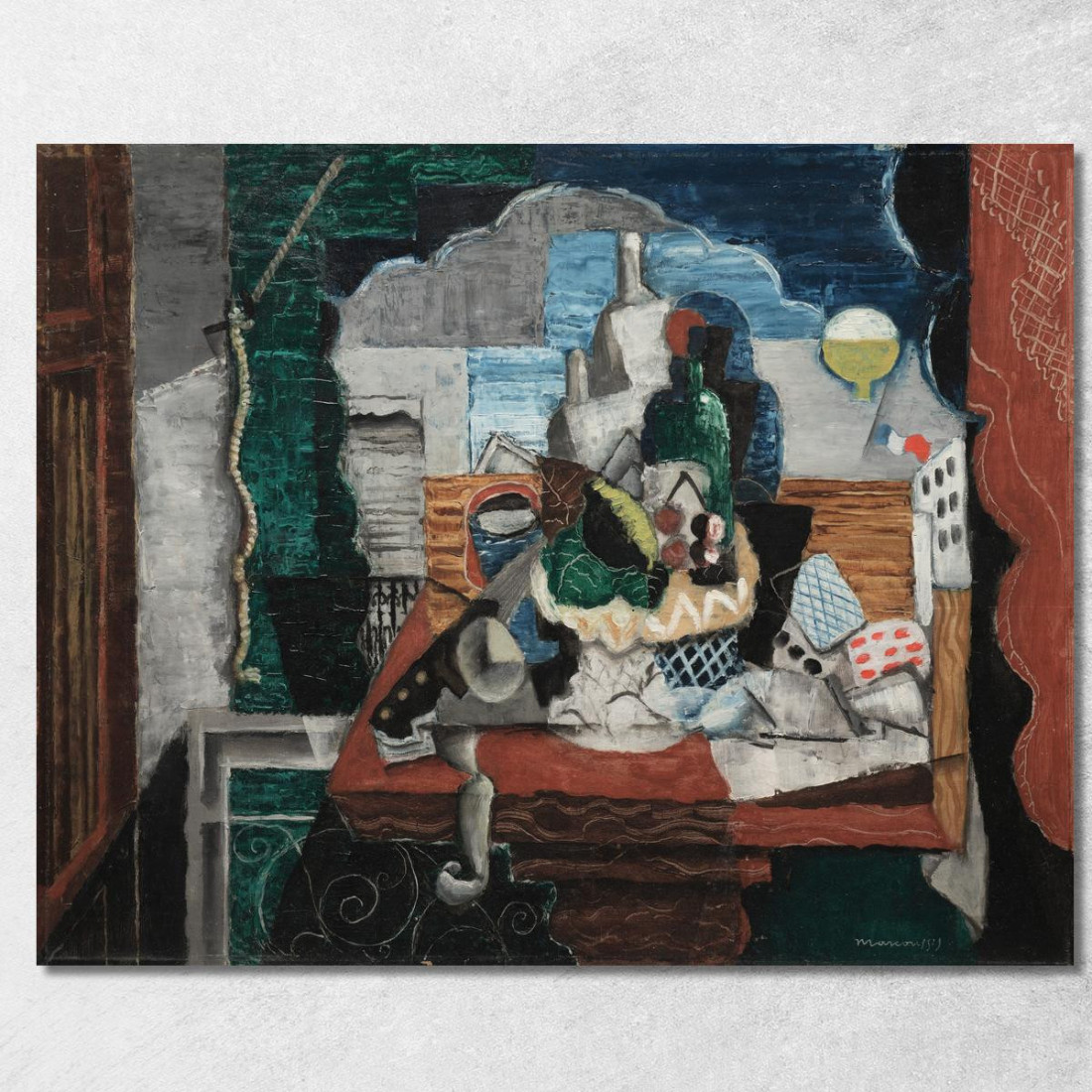 Caffè Notturno Louis Marcoussis lmr31 quadro stampato su tela Caffè Notturno Louis Marcoussis lmr31 quadro stampato su tela