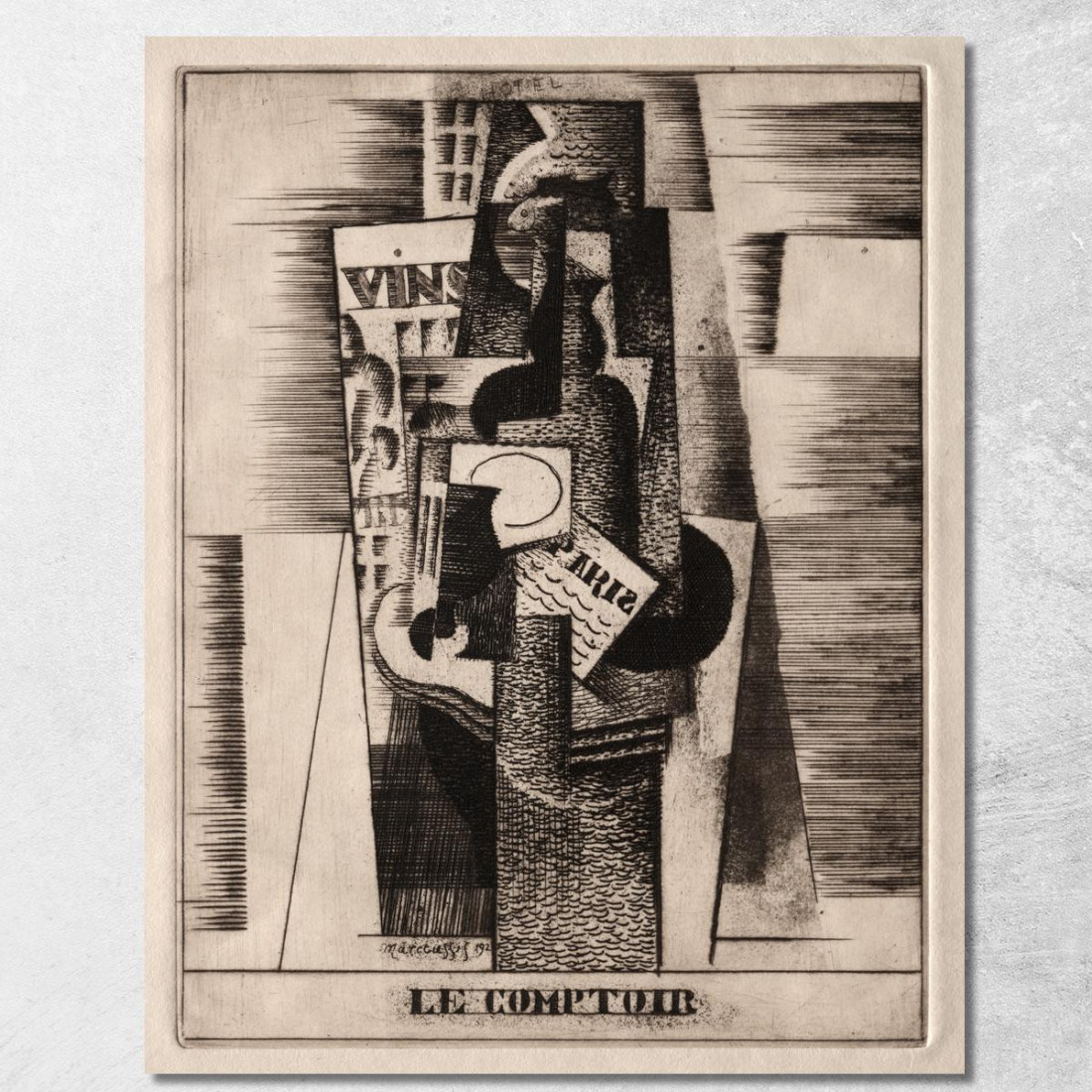 Il Bar Louis Marcoussis lmr37 quadro stampato su tela Il Bar Louis Marcoussis lmr37 quadro stampato su tela