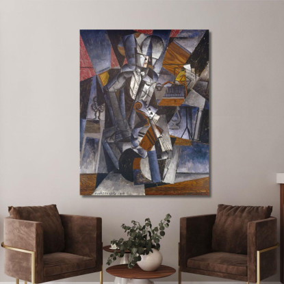 Il Musicista Louis Marcoussis lmr38 quadro stampato su tela