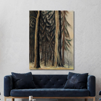 Foresta Di Abeti Léon Spilliaert lsp47 quadro stampato su tela