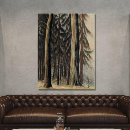 Foresta Di Abeti Léon Spilliaert lsp47 quadro stampato su tela