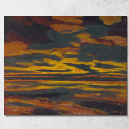 Lampo Verde Sul Mare Léon Spilliaert lsp79 quadro stampato su tela