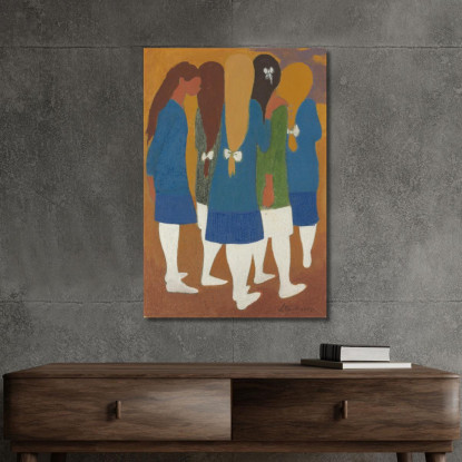 Ragazze Con Le Calze Bianche Léon Spilliaert lsp83 quadro stampato su tela