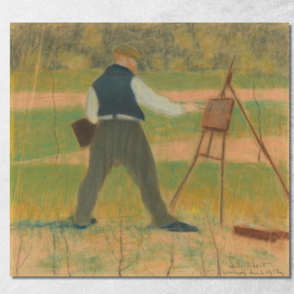 Dipinto Permeke A Sint-Martens-Latem Nell'Aprile 1912 Léon Spilliaert lsp87 quadro stampato su tela