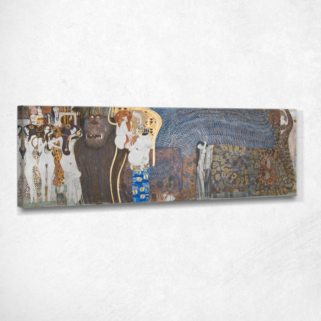 Fregio Di Beethoven I Poteri Nemici Pannello 1 Parete Anteriore Gustav Klimt kg83 quadro stampato su tela Fregio Di Beethoven I Poteri Nemici Pannello 1 Parete Anteriore Gustav Klimt kg83 quadro stampato su tela