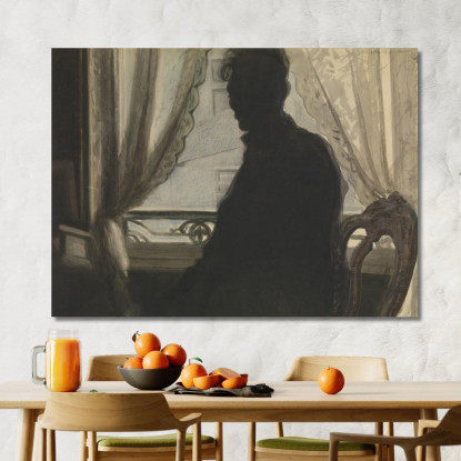 Silhouette Del Pittore Léon Spilliaert lsp100 quadro stampato su tela