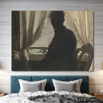 Silhouette Del Pittore Léon Spilliaert lsp100 quadro stampato su tela